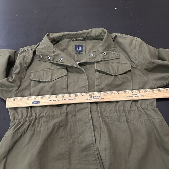 Gap Army Green Utility Jacket Size Petite Medium - Picture 8 of 11